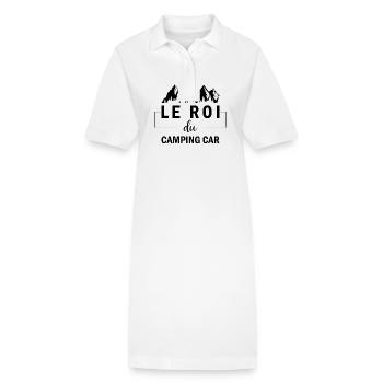 König des Wohnmobils Wohnmobil Humor Geschenk - Stanley/Stella Frauen Bio-Polokleid PAIGER - Weiß - Vorne