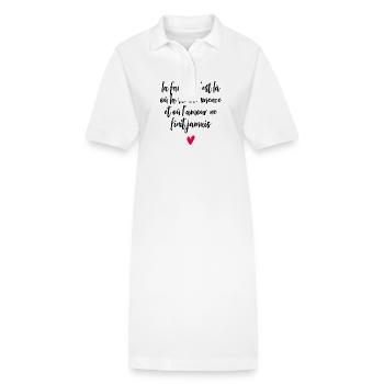 DIE FAMILIE IST DER ORT, AN DEM DAS LEBEN BEGINNT - Stanley/Stella Frauen Bio-Polokleid PAIGER - Weiß - Vorne