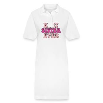 Beste Schwester - Stanley/Stella Frauen Bio-Polokleid PAIGER - Weiß - Vorne