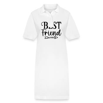 chien meilleur ami - Robe polo bio PAIGER Stanley/Stella Femme - blanc - Devant