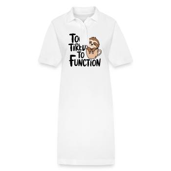 Trop fatigué pour fonctionner - Robe polo bio PAIGER Stanley/Stella Femme - blanc - Devant