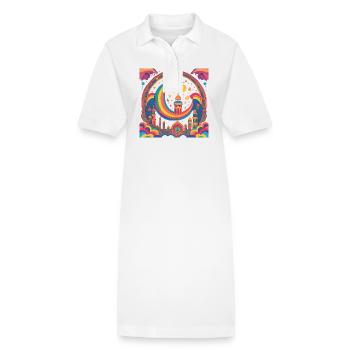Ramadan Geschenk Eid Mubarak Islam Allah Muslim - Stanley/Stella Frauen Bio-Polokleid PAIGER - Weiß - Vorne