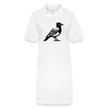 Oiseau - Robe polo bio PAIGER Stanley/Stella Femme - blanc - Devant