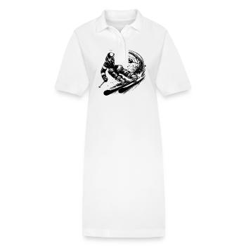 Poudreuse extrême et action sur les pistes - Robe polo bio PAIGER Stanley/Stella Femme - blanc - Devant