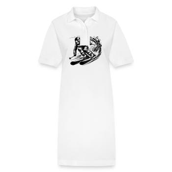 Compétition de ski Rivalité et sportif - Robe polo bio PAIGER Stanley/Stella Femme - blanc - Devant