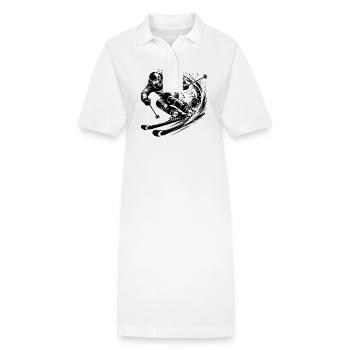 Skiing in extreme sports Style Slopes Downhill - Stanley/Stella PAIGER Organic Women’s Polo Dress - white - Front