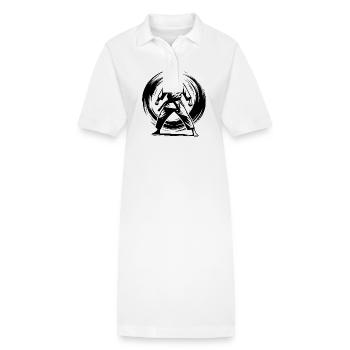 Karateka Tradition mit Disziplin und Kraft - Stanley/Stella Frauen Bio-Polokleid PAIGER - Weiß - Vorne