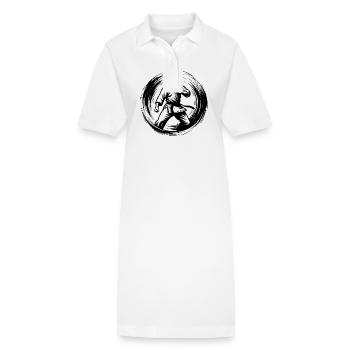 Tattoo Karateka Tradition mit Disziplin und Kraft - Stanley/Stella Frauen Bio-Polokleid PAIGER - Weiß - Vorne