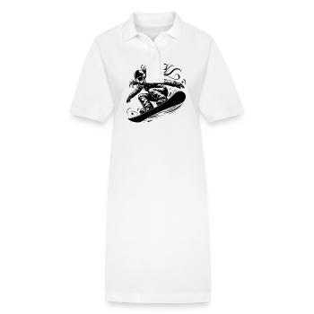 Poudreuse et snowboard - Robe polo bio PAIGER Stanley/Stella Femme - blanc - Devant