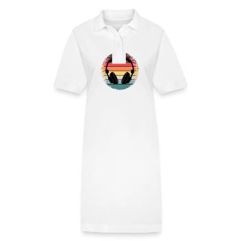 casque - Robe polo bio PAIGER Stanley/Stella Femme - blanc - Devant