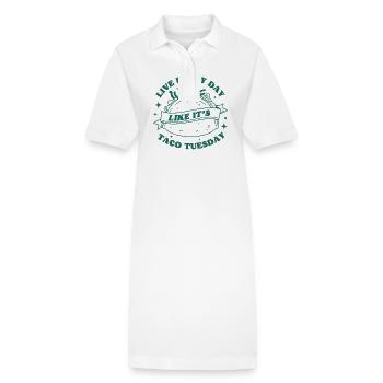 Jeden Tag ist Taco-Dienstag - Stanley/Stella Frauen Bio-Polokleid PAIGER - Weiß - Vorne