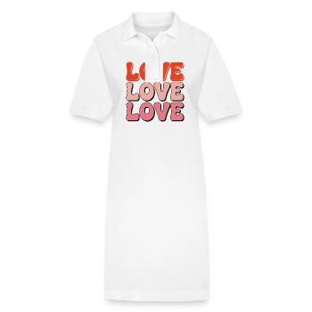Liebe Liebe Liebe Liebe - Stanley/Stella Frauen Bio-Polokleid PAIGER - Weiß - Vorne