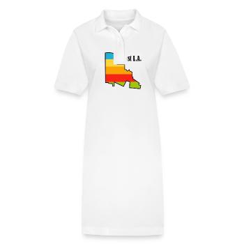 EAST L.A. - Stanley/Stella PAIGER Organic Women’s Polo Dress - white - Front