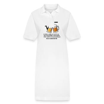 Bier Mathe Humor - Kein Rausch Mathematisch - Stanley/Stella Frauen Bio-Polokleid PAIGER - Weiß - Vorne