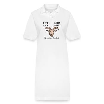 Steinbock Humor - Kein Humor Sternzeichen - Stanley/Stella Frauen Bio-Polokleid PAIGER - Weiß - Vorne
