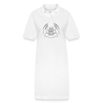Honeste Vivere Latein Zitat Weisheit - Stanley/Stella Frauen Bio-Polokleid PAIGER - Weiß - Vorne