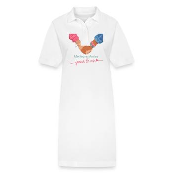 Beste Freunde fürs Leben - Stanley/Stella Frauen Bio-Polokleid PAIGER - Weiß - Vorne