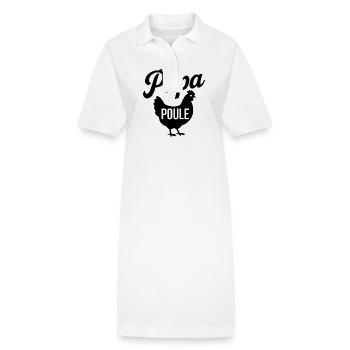 Papa poule - Robe polo bio PAIGER Stanley/Stella Femme - blanc - Devant