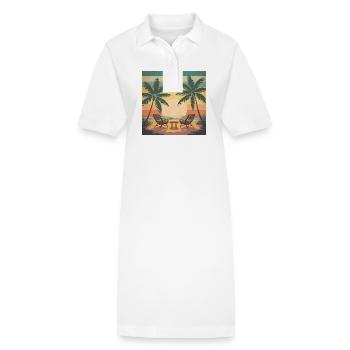 Sommerferien - Stanley/Stella Frauen Bio-Polokleid PAIGER - Weiß - Vorne