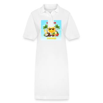 Sommerferien Sommerferien in der Sonne - Stanley/Stella Frauen Bio-Polokleid PAIGER - Weiß - Vorne