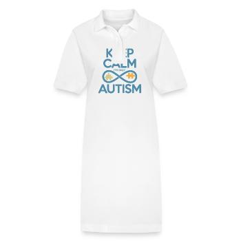 Autisme - Robe polo bio PAIGER Stanley/Stella Femme - blanc - Devant