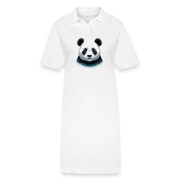 Autocollant Panda mignon - Robe polo bio PAIGER Stanley/Stella Femme - blanc - Devant