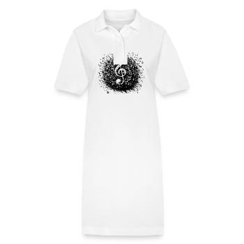 La clé rencontre l’harmonie mélodique liquide - Robe polo bio PAIGER Stanley/Stella Femme - blanc - Devant