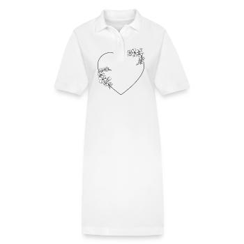 Rahmen Herz - Stanley/Stella Frauen Bio-Polokleid PAIGER - Weiß - Vorne