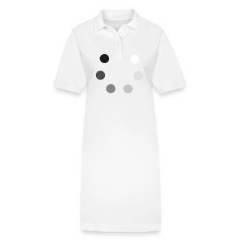 Ronde de sphères du blanc au noir - Robe polo bio PAIGER Stanley/Stella Femme - blanc - Devant