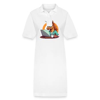 Einhorn CEO - Magisches Design für Führungskräfte - Stanley/Stella Frauen Bio-Polokleid PAIGER - Weiß - Vorne