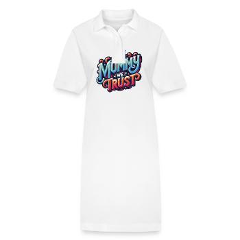 Maman nous faisons confiance, Maman a notre confiance - Robe polo bio PAIGER Stanley/Stella Femme - blanc - Devant