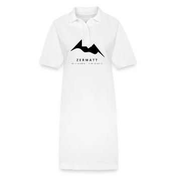 Minimalistisches Zermatt-Logo - Stanley/Stella Frauen Bio-Polokleid PAIGER - Weiß - Vorne