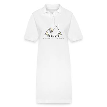 Minimalistisches Zermatt-Logo - Stanley/Stella Frauen Bio-Polokleid PAIGER - Weiß - Vorne