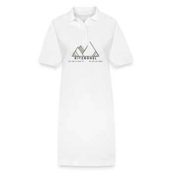 Minimalistisches Kitzbühel-Logo - Stanley/Stella Frauen Bio-Polokleid PAIGER - Weiß - Vorne