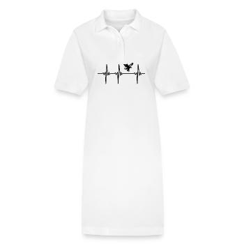 Battement de cœur pour les aigles dans le vent - Robe polo bio PAIGER Stanley/Stella Femme - blanc - Devant