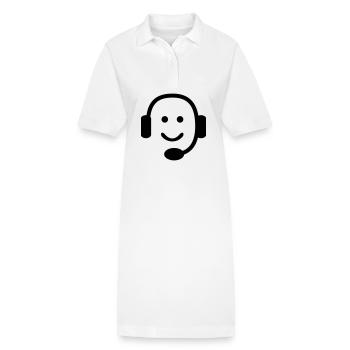 nerd - Stanley/Stella PAIGER Organic Women’s Polo Dress - white - Front