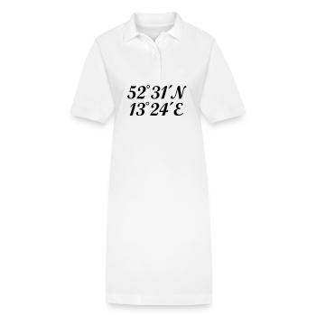 Berliner Koordinaten Berlin - Stanley/Stella Frauen Bio-Polokleid PAIGER - Weiß - Vorne