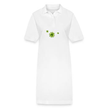NeonVirus Pattern - Stanley/Stella PAIGER Organic Women’s Polo Dress - white - Front