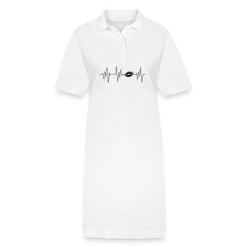 Football américain - Robe polo bio PAIGER Stanley/Stella Femme - blanc - Devant