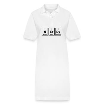 nerd geek nerdy - Stanley/Stella PAIGER Organic Women’s Polo Dress - white - Front