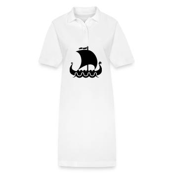vikings viking - Stanley/Stella PAIGER Organic Women’s Polo Dress - white - Front