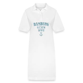 Hamburg Koordinaten - Stanley/Stella Frauen Bio-Polokleid PAIGER - Weiß - Vorne