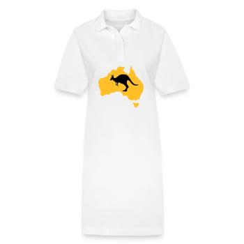 Australie - Robe polo bio PAIGER Stanley/Stella Femme - blanc - Devant
