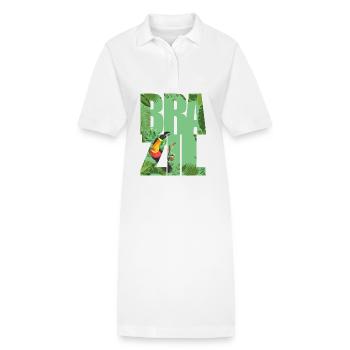 Brésil - Robe polo bio PAIGER Stanley/Stella Femme - blanc - Devant