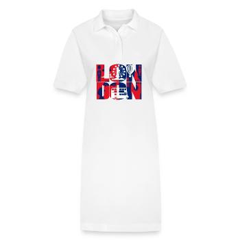 London - Stanley/Stella Frauen Bio-Polokleid PAIGER - Weiß - Vorne