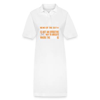 Indication pour trouver l’ennemi - Robe polo bio PAIGER Stanley/Stella Femme - blanc - Devant
