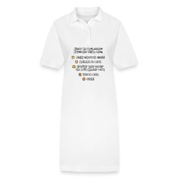 Comment se lier d’amitié avec un passionné de chats - Robe polo bio PAIGER Stanley/Stella Femme - blanc - Devant
