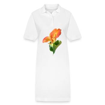 Magie de la Fleur de Calla d’Orange - Robe polo bio PAIGER Stanley/Stella Femme - blanc - Devant