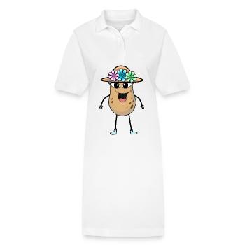 Pomme de terre Fille Légumes Pommes de terre - Robe polo bio PAIGER Stanley/Stella Femme - blanc - Devant