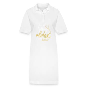 Ne pas vieillir, s’améliorer - Robe polo bio PAIGER Stanley/Stella Femme - blanc - Devant